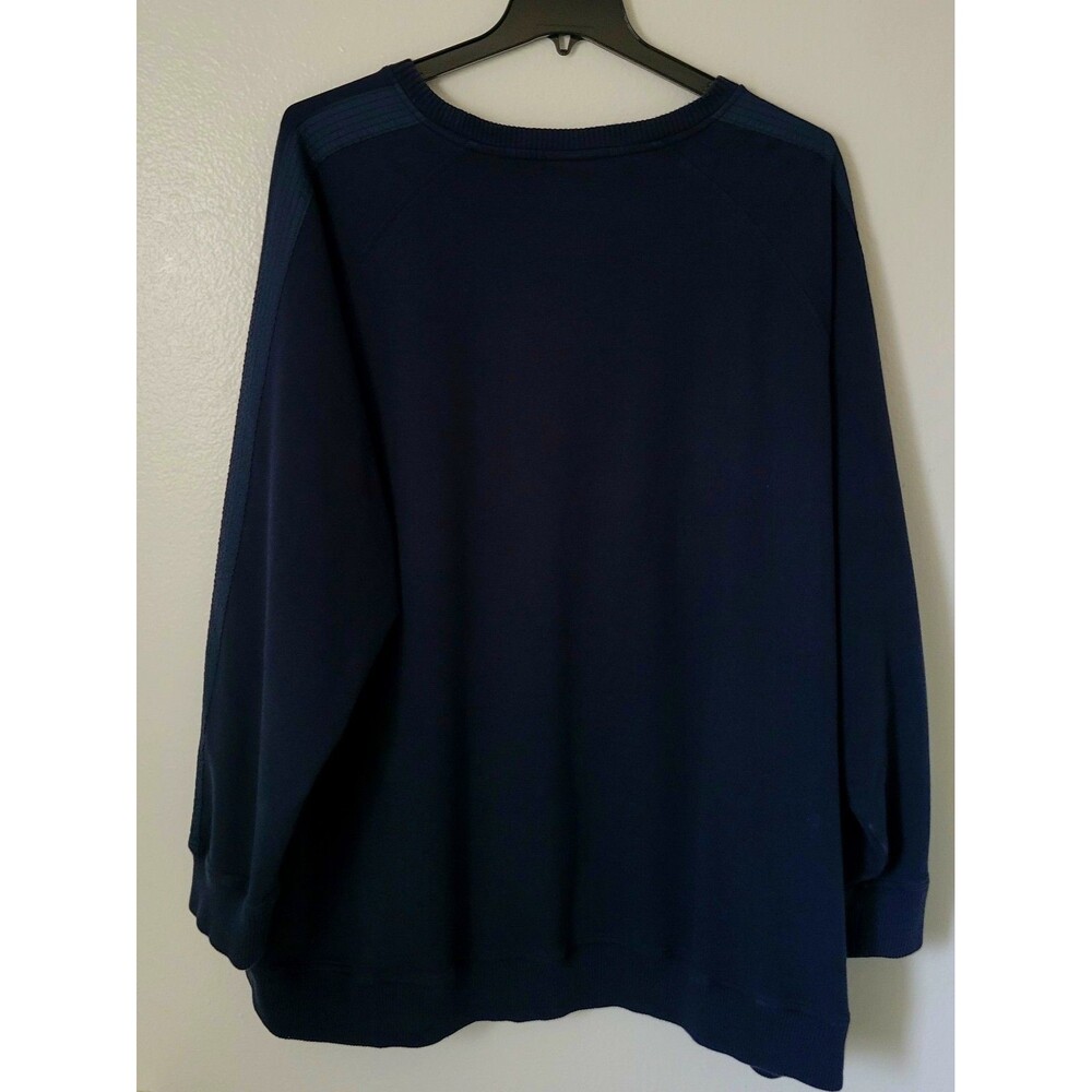 Men's Psycho Bunny Cotton Pullover Crewneck Sweater Sz 4XL Big & Tall Navy Blue - Picture 5 of 9